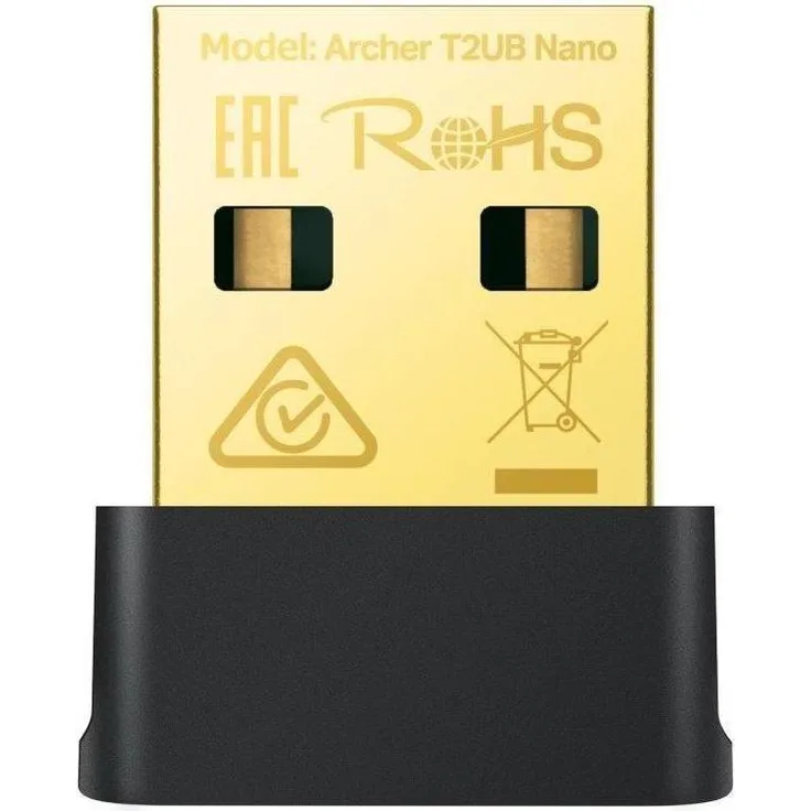 TP-Link Archer T2UB Nano, Mini Dualband WLAN USB Adapter mit Bluetooth 4.2 und bis zu 433 Mbps, schwarz