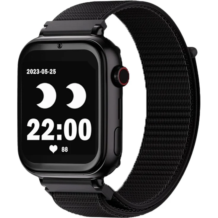Savefamily Savewatch Plus Smartwatch für Kinder, Schwarz, 1,3 Zoll AMOLED, GPS, wasserdicht bis 5 ATM, Gesundheitsüberwachung