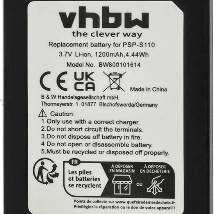 AKKUman Akku kompatibel Sony PSP 2.Generation 1200mAh – Bild 6