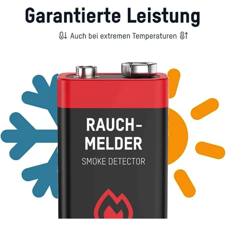 2 ANSMANN Alkaline longlife Rauchmelder 9V Block Batterien - Premium Qualität für höhere Leistung, 9V Batterie ideal für Feuermelder, Bewegungsmelder, Alarmanlagen & Kohlenmonoxid Warnmelder – Bild 4