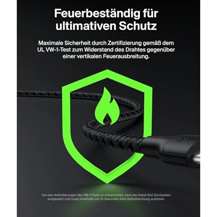 Belkin CAB026hq1M, geflochtenes USB-C auf Micro-USB-Kabel, 1 m, bis zu 15 W Ladeleistung, universelle Kompatibilität – Bild 9