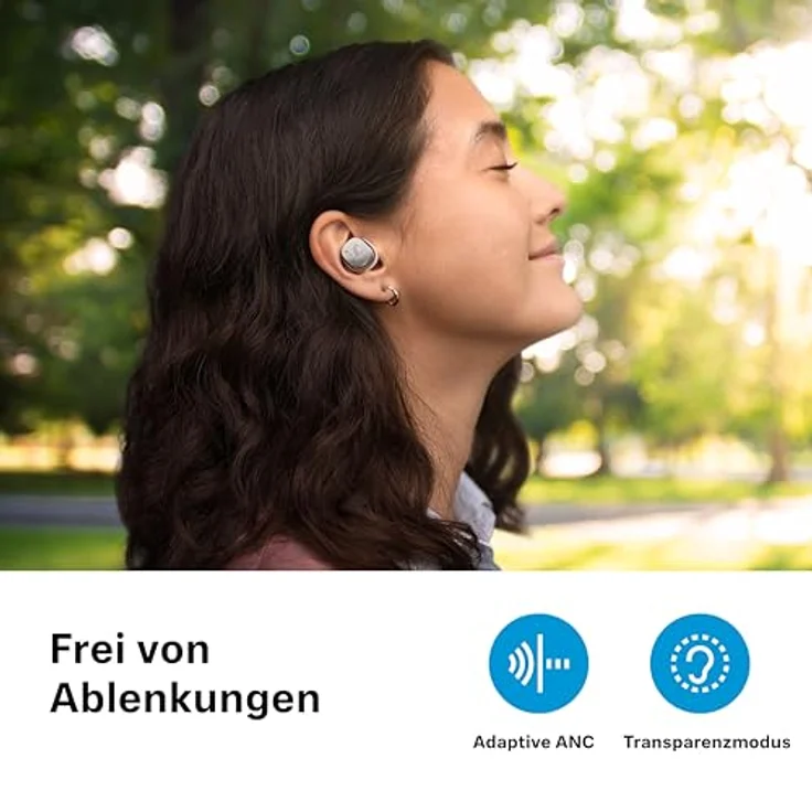 Sennheiser Momentum True Wireless 4 Smart Earbuds Bluetooth 5.4, kristallklarem Klang, ergonomischem Design, 30 Stunden Akkulaufzeit und Adaptive ANC, LE Audio und Auracast – Weiß Silber – Bild 3