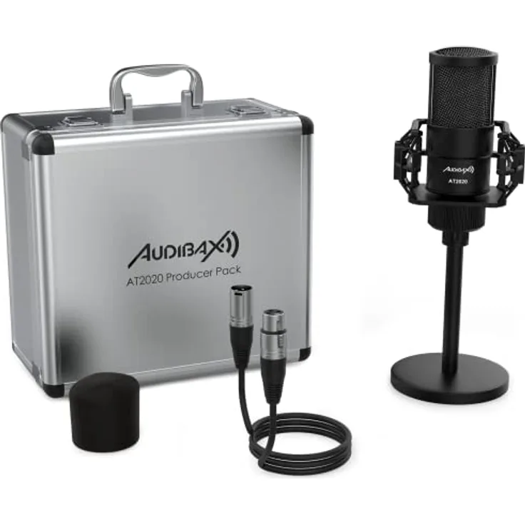 Audibax AT2020 Producer Pack Micrófono Estudio Profesional Condensador
