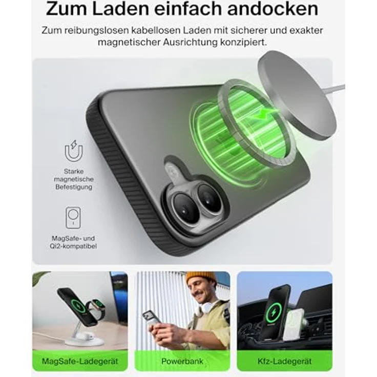 Belkin SheerForce Grip, Schutzhülle für iPhone 17 Pro in Schwarz, Stoßschutz bis 2 m, integrierte Kamerasteuerung – Bild 3