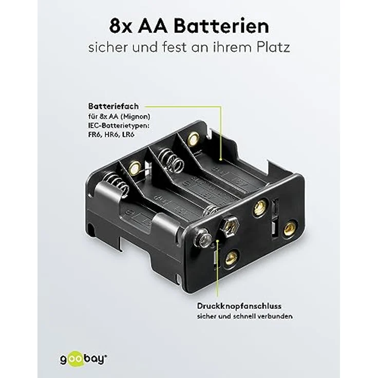 Batteriehalter, 8xmignon 'AA', mit Druckknopfanschluß – Bild 5