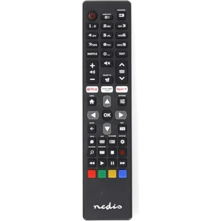 Nedis Ersatz Fernbedienung für Philips TV - Vorprogrammiert - Netflix/Rakuten TV/Smart Hub Button - Infrarot - Schwarz