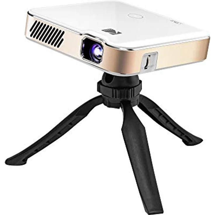 KODAK Luma 450 Tragbarer Full HD Smart Projektor | WLAN, Bluetooth, HDMI und USB kompatibles Mini Heimkinosystem bis zu 150 Zoll | 1080p Native Auflösung (4K), 200 Lumen | Stativ enthalten – Bild 1