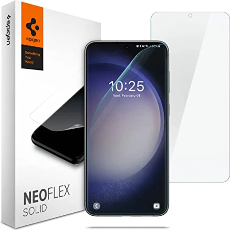 Spigen NeoFlex Solid Schutzfolie für Samsung Galaxy S23 Plus, 2 Stück, Kratzfest, PET Film, Wasserinstallation, Ultra Klar – Bild 1