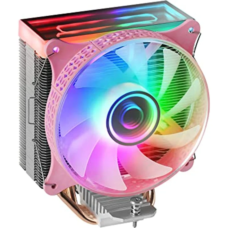 Mars Gaming MCPU-VR Rosa, CPU Kühlkörper, Dual Infinity Mirror ARGB, 4 HCT Heatpipes, 180W TDP, Ultra-quiet PWM 12cm Lüfter – Bild 1