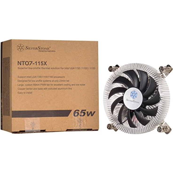 SilverStone SST-NT07-115X - Nitrogon Low Profile CPU-Kühler mit 80 mm-PWM-Lüfter für Intel-Sockel - Preisvergleich – Bild 2