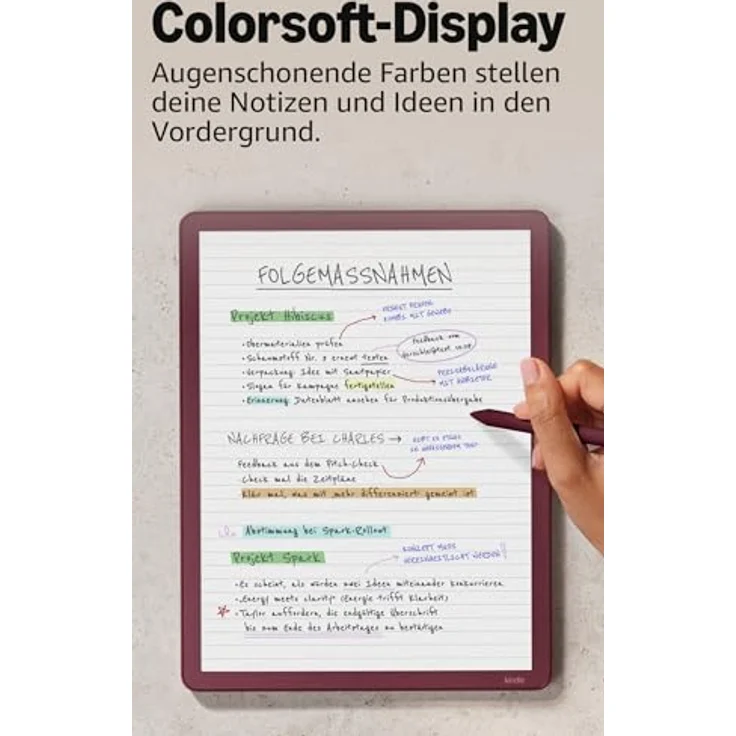 Amazon Kindle Scribe Colorsoft 64 GB, 11-Zoll E-Book-Reader mit Frontlicht und integriertem Notizbuch, Feige – Bild 3