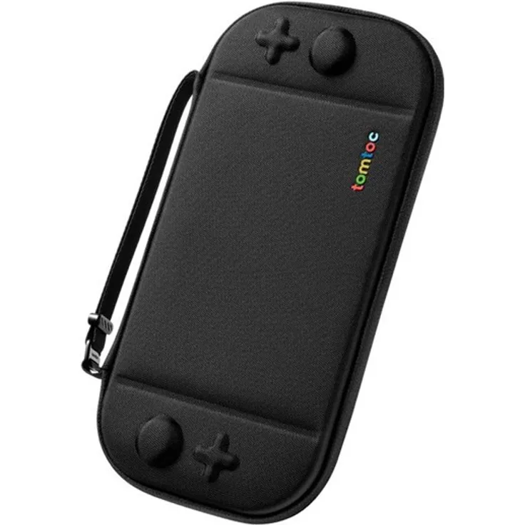 Tomtoc G05 Etui für Nintendo Switch 2 Slim, militärischer Schutz, 12 Spielkassetten-Fächer, schwarz