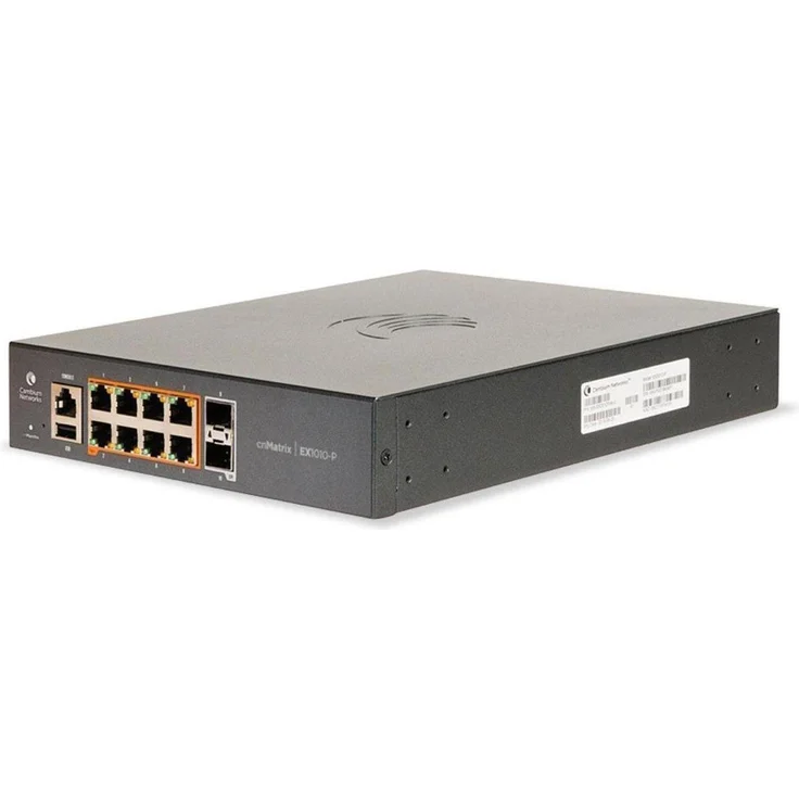 Cambium Networks MX-EX1010PXA-E, Gigabit L3 PoE-Switch mit 10 Ports, 75 W PoE, 1G SFP-Uplink, 512 MB SDRAM