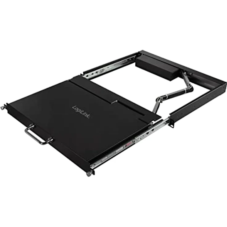 LogiLink LC0005GE - LCD-KVM-Konsole mit 8-Port KVM-Switch, VGA, USB-A, PS/2, geringe Einbautiefe, QWERTZ (deutsches Tatstaurlayout) – Bild 3