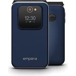 emporiaJOY-LTE | Seniorenhandy 2G | Klapphandy ohne Vertrag | Mobiltelefon mit Notruftaste | 2,8-Zoll-Display | Blueberry