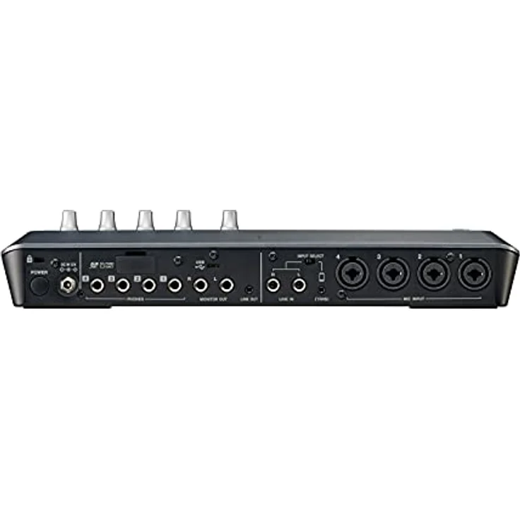 Tascam Mixcast 4, Studio- und Livemixer mit vier Mikrofoneingängen, Auto-Mixer-Funktion und 12,7 cm Farb-Touchscreen, Schwarz – Bild 3