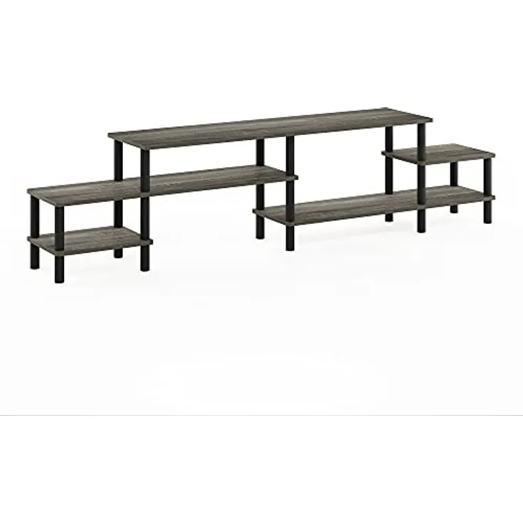 Furinno Turn-N-Tube Grand Entertainment Center für Fernseher, Holzwerkstoff, Französische Eiche, 198(W) x 47.2(H) x 34(D) cm