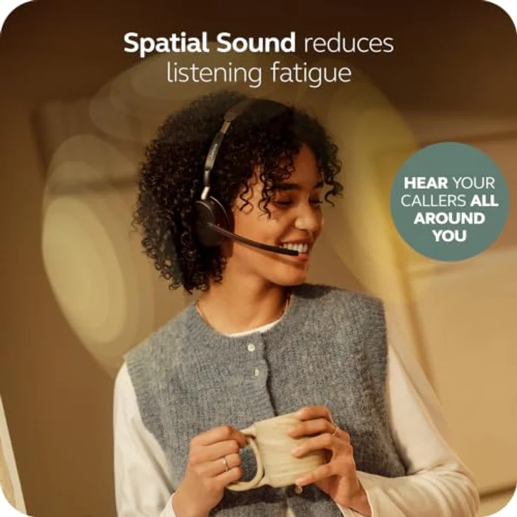 Jabra Evolve3 65 Mono, LINK 390a, MS On Ear Headset mit Bluetooth® und adaptiver Geräuschunterdrückung, kabellos, schwarz – Bild 7