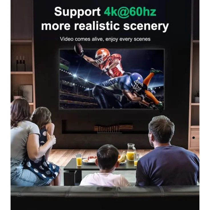 GANA HDMI-Splitter 4K, 2 in 1 oder 1 Eingang, 2 Ausgänge aus Aluminium, Plug and Play für TV, PC, Laptop, PS4, Xbox One – Bild 4