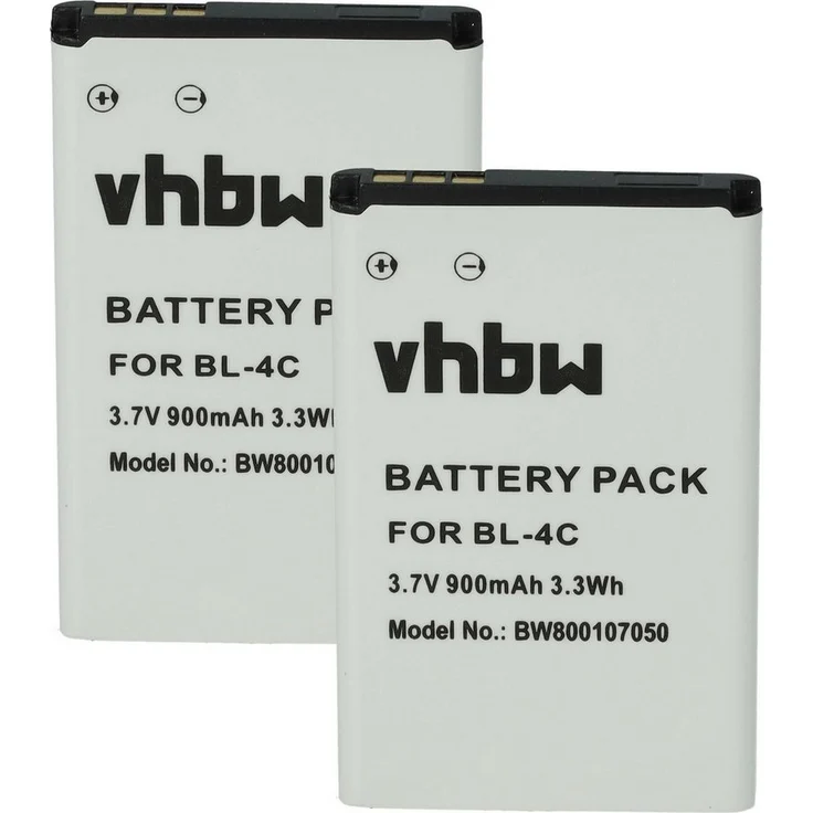 vhbw Li-Ion Akku für Saiet BASIC, Focus Vol, Like Pronto, Prime, Select 2, 900 mAh, 3,7 V, 2er Pack, Hochleistungs-Austausch-Akkus für Smartphones