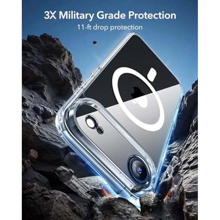 ESR iPhone 17 Air Hülle mit Kamerasteuerung Capture Button, kompatibel mit MagSafe, militärischer Schutz, anti-vergilbung, klarsicht – Bild 4