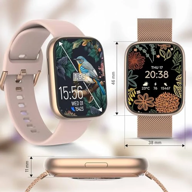 FOREVER Smartwatch SW-330 ForeVigo 4 Rose Gold, AMOLED Bildschirm, leistungsstarker Akku – Bild 3