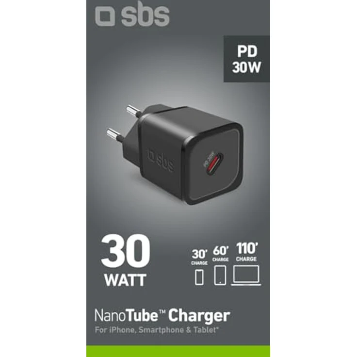 SBS 30W GaN USB-C Ladegerät Power Delivery, kompakt, Schwarz – Bild 13