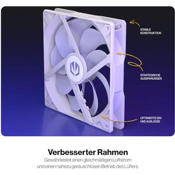 ENDORFY Stratus 140 White PWM ARGB, 140 mm ARGB Gehäuselüfter mit automatischem Lüfterstopp, PWM-Steuerung und hohem Luftstrom – Bild 3
