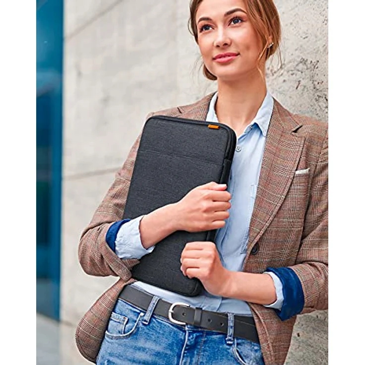 Inateck Laptoptasche Hülle LB01006, 360° starker Schutz, Zubehör-Fach, schlichtes Design, schwarz – Bild 5