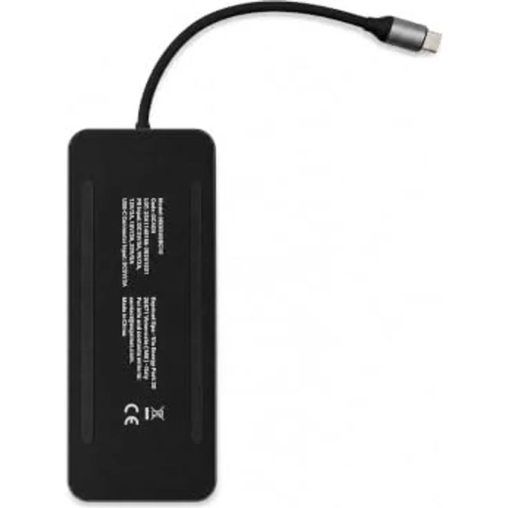 Nilox 12 in 1 USB-C Hub, Docking Station in Grau mit 12 Ports, Slim Fit, Plug & Play – Bild 7