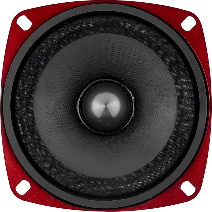 Avizar Auto-Lautsprecher 80 W, 90 dB, 10x10 cm, Einbautiefe 5 cm, Rot / Schwarz