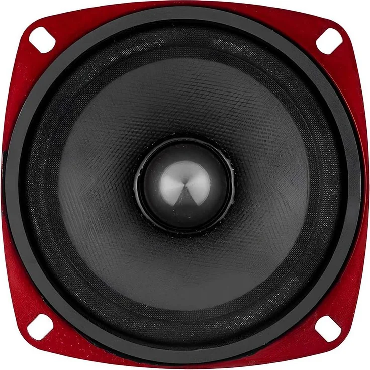 Avizar Auto-Lautsprecher 80 W, 90 dB, 10x10 cm, Einbautiefe 5 cm, Rot / Schwarz
