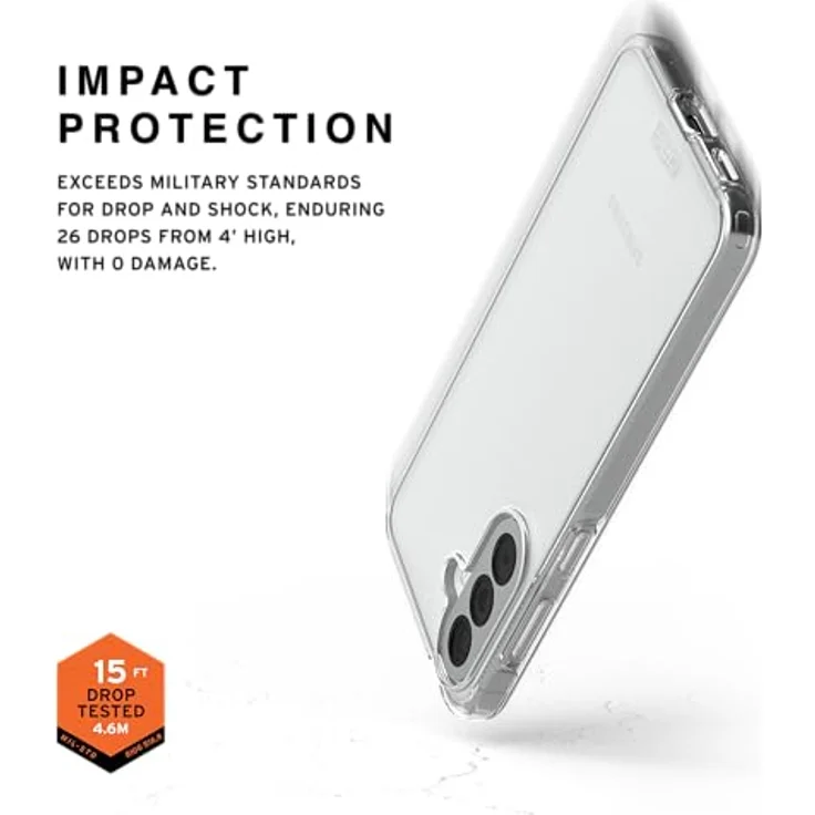 URBAN ARMOR GEAR Scout Case für Samsung Galaxy A57 5G, sturzfest nach Militärstandard, displayschutz durch erhöhten Rand, transparent – Bild 2