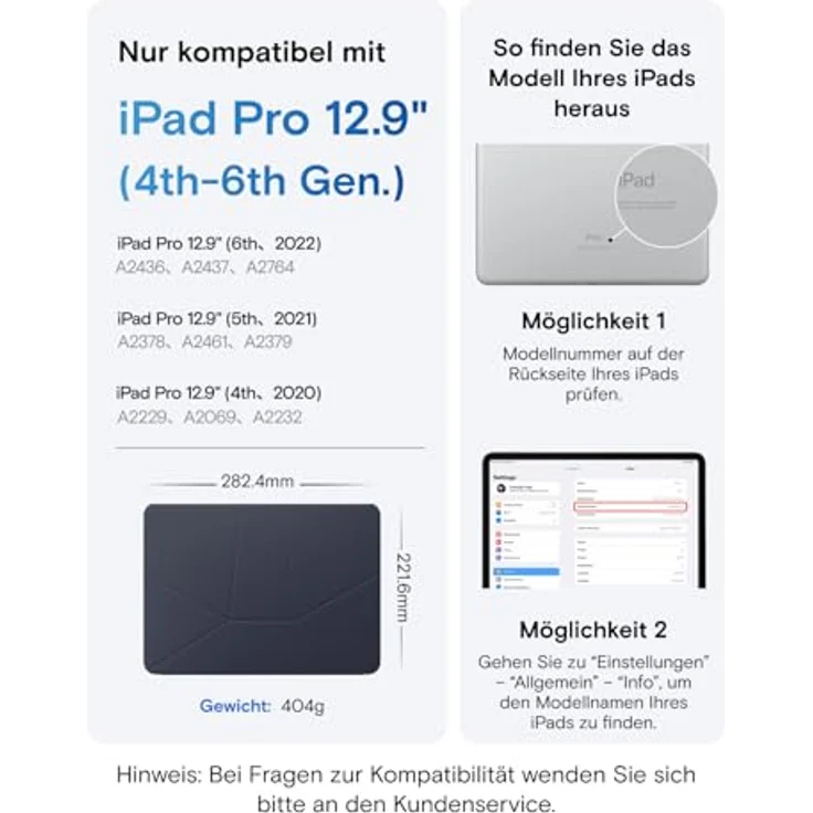 MOFT Dynamic Folio Hülle für iPad Pro 12,9" (6./5./4. Gen, 2022/2021/2020) mit über 20 einstellbaren Winkeln, ultraleicht und magnetischer Flexibilität – Bild 2
