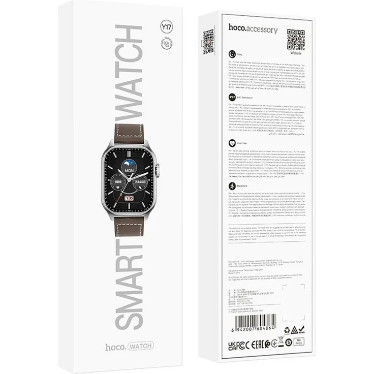 Hoco Smartwatch Y17 Smarte Sportuhr Bluetooth 300 mAh Wasserdicht Silber
