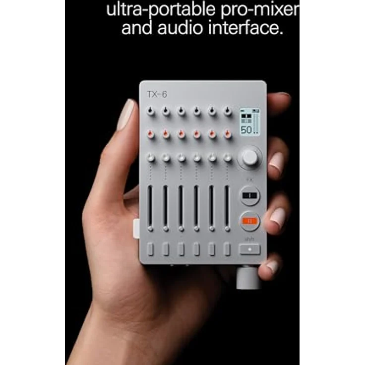 Teenage Engineering TX-6 tragbares 6-Kanal-Stereo-Mischpult und USB-Audio-Interface, Akku mit 8 Stunden Betriebszeit, BLE und USB-Midi, kompatibel mit iOS – Bild 2
