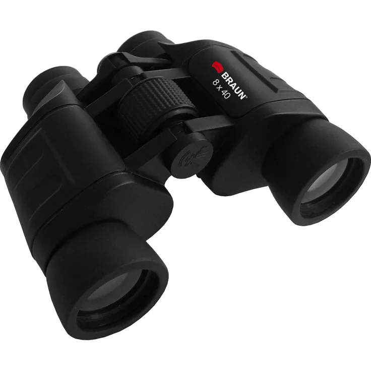 Braun Photo Fernglas 8x40 mm, Ultralit-Glasobjektiv, Gummiarmierung, tragbar mit Stativgewinde