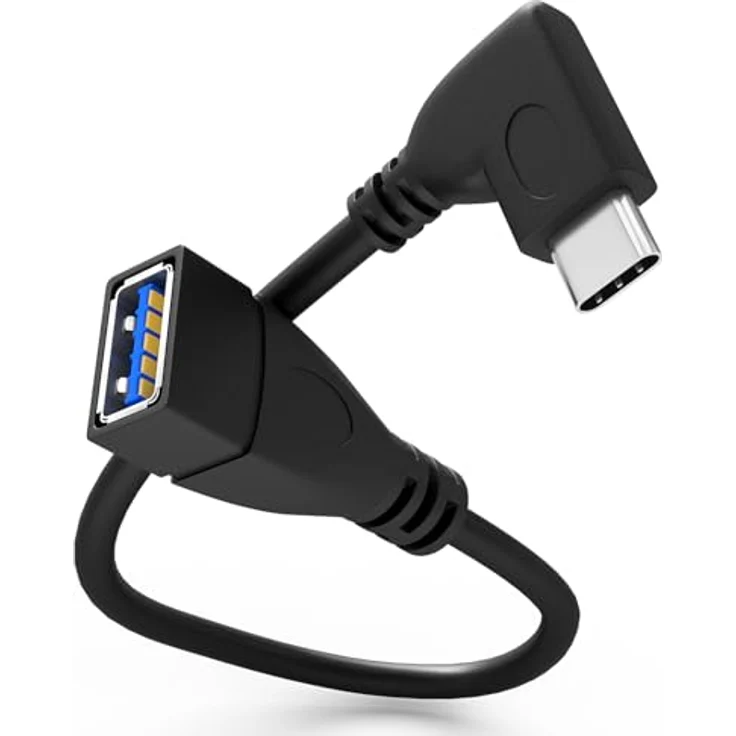 USB-C 3.0 Adapter, Typ-A Buchse, 90°, OTG, PVC – Bild 2