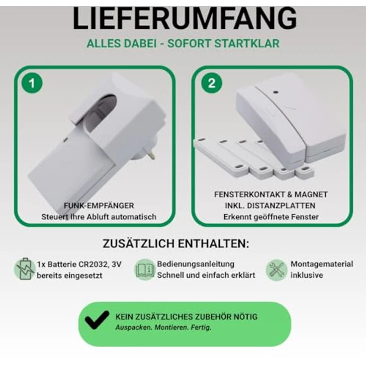 Schabus Kabel-Abluftsteuerung KDS110 1150W Weiß – Bild 9
