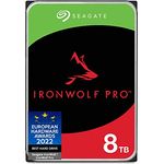 Seagate IronWolf Pro, NAS interne Festplatte 8TB, 3.5 Zoll, 7200 U/Min, CMR, 256 MB Cache, SATA 6GB/S, inkl. 3 Jahre Rescue Service, Modellnr.: ST8000NTZ01