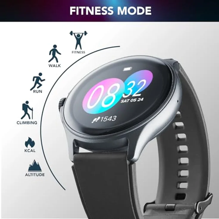Cellularline ION PRO ROUND Smartwatch (3,5 cm/1,38 Zoll, für iOS und Android, wasser- und staubresistent, 7 Tage Akkulaufzeit) – Bild 6