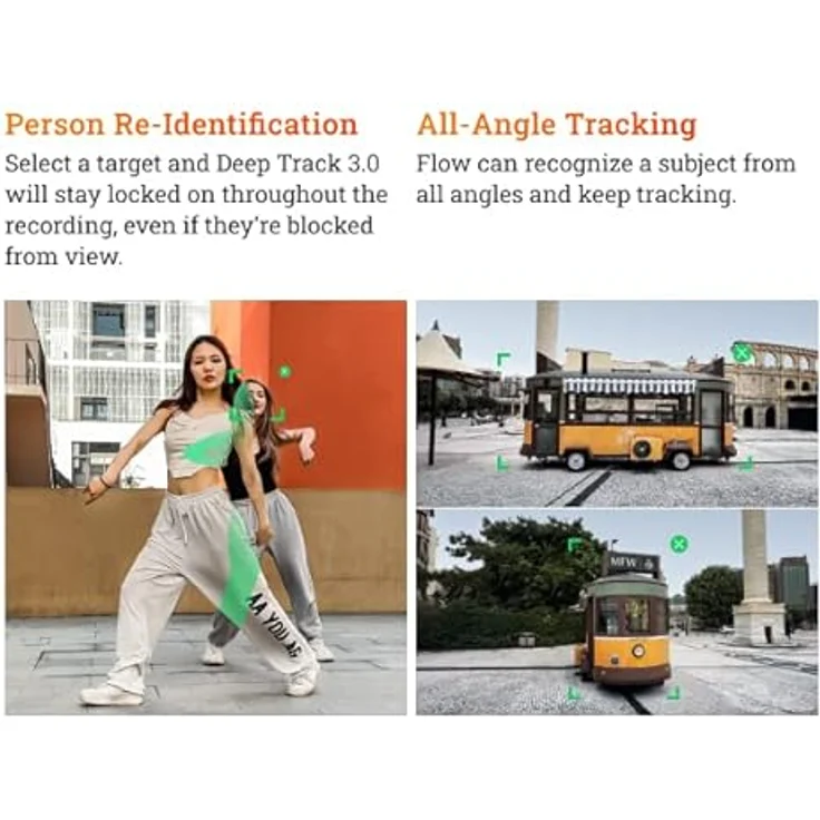 Insta360 Flow Creator Kit, KI-Tracking Gimbal für Smartphones mit 3-Achsen-Stabilisierung, grau – Bild 9