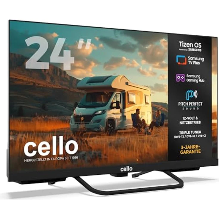 CELLO CTrav 24TZ, 24 Zoll Smart Camping LED TV mit Tizen OS, Triple Tuner, Pitch Perfect Sound, 12V/24V/230V Multispannung – Bild 2