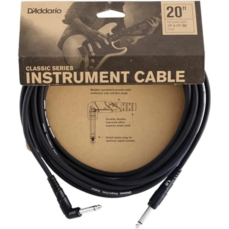 Planet Waves PW-CGTRA-20 Classic Series Instrumentenkabel 6,1m (20 Fuß) schwarz – Bild 2
