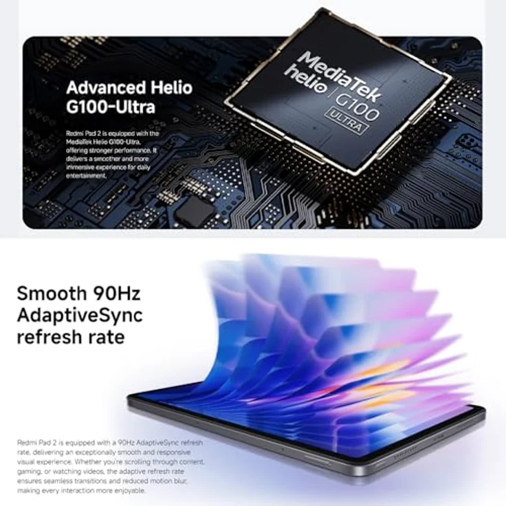 XIAOMI Redmi Pad 2, 11 Zoll Tablet mit 2,5K Display, 4 GB RAM, 128 GB Speicher, Grau, Ladegerät enthalten – Bild 6