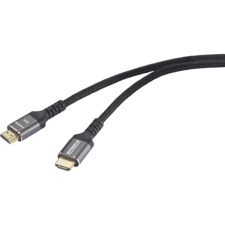 Speaka Professional HDMI Anschlusskabel SP-13138300, 5.00 m, 8K UHD, Schwarz, langlebige Konstruktion mit Aluminiumgehäuse – Bild 1