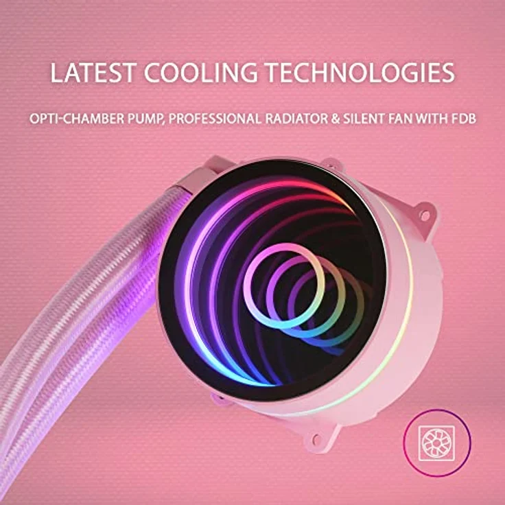 Mars Gaming ML-ONE120 Rosa, CPU Wasserkühlung mit 200W TDP, Infinity Mirror und FRGB Silent-Lüfter, Universal Multisocket – Bild 4