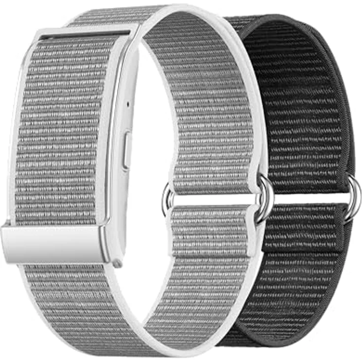 Nilox NXSWONAIRSL, Activity-Armband aus Silikon, verstellbar, mit Bluetooth, silberfarben – Bild 1