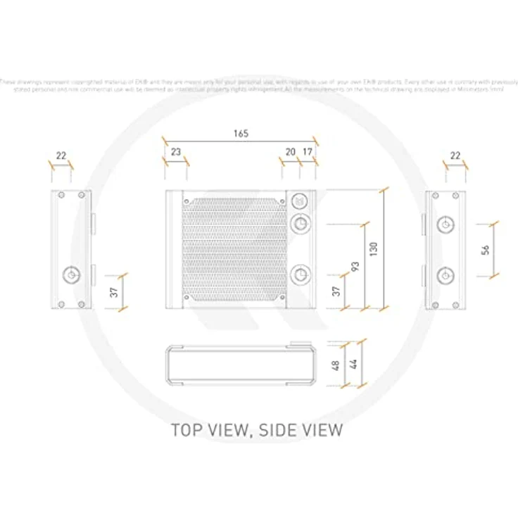 Odestar EK Water Blocks 3831109839133 Radiator für PC Wasserkühlung, 44 mm Dicke, G1/4-Zoll-Gewindeanschlüsse, 16 Kupferrohre – Bild 4