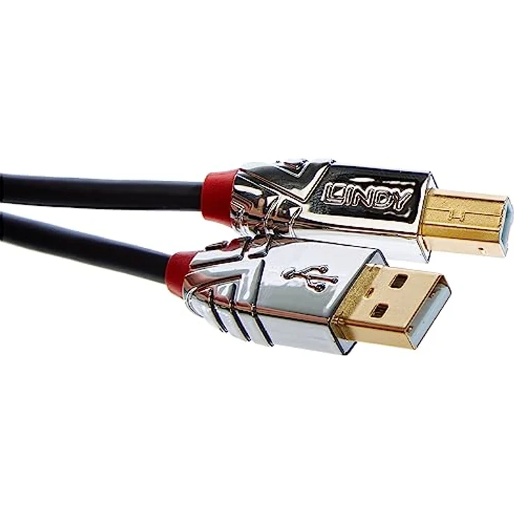 LINDY 36642 2m USB 2.0 Typ A an B Kabel, Cromo Line Anthrazit - Preisvergleich – Bild 4